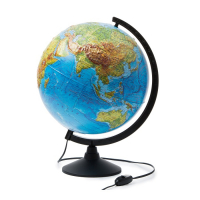 Глобус Земли физический  с подсветкой D=320 мм - «globural.ru» - Йошкар-Ола