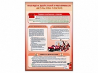Стенд "Порядок действий работников школы при пожаре" - «globural.ru» - Йошкар-Ола