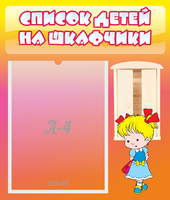 Стенд "Список детей на шкафчики" №6 - «globural.ru» - Йошкар-Ола