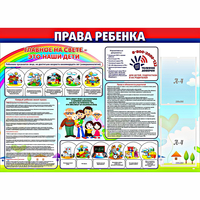 Стенд "Права ребенка"  с 2 карманами - «globural.ru» - Йошкар-Ола