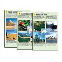 Комплект таблиц по географии раздаточных "Уникальные объекты южных материков" (цвет, лам, А4, 12 шт.) - «globural.ru» - Йошкар-Ола