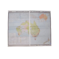 Учебная карта "Австралия и Новая Зеландия" (экономическая) 1100*1340 мм (матовое, 2-стороннее лам.) - «globural.ru» - Йошкар-Ола