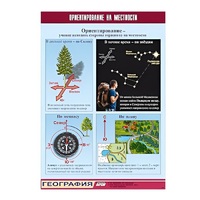 Таблица демонстрационная "Ориентирование на местности" (винил 70х100) - «globural.ru» - Йошкар-Ола