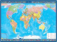 Настенная политическая карта мира с флагами на английском языке - «globural.ru» - Йошкар-Ола