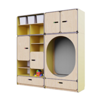 Детская стенка с местом для хранения и овальной зоной отдыха из коллекции «НЕГА» (цвет желтый) - «globural.ru» - Йошкар-Ола