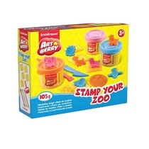 Пластилин на растительной основе Artberry/Stamp Your Zoo 3 бан./35 г со штампами - «globural.ru» - Йошкар-Ола