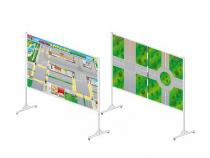 Доска магнитно-маркерная двухсторонняя "Азбука дорожного движения" на стойках (разборная) - «globural.ru» - Йошкар-Ола