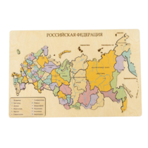 Пазл из дерева Административная карта России "Родина Моя" 522х308х10мм - «globural.ru» - Йошкар-Ола