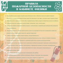 Стенд "Правила пожарной безопасности в кабинете физики" - «globural.ru» - Йошкар-Ола