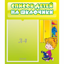 Стенд "Список детей на шкафчики" №5 - «globural.ru» - Йошкар-Ола