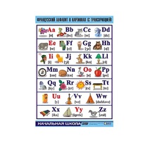 Таблица демонстрационная "Французский алфавит в картинках"(винил 100х140) - «globural.ru» - Йошкар-Ола