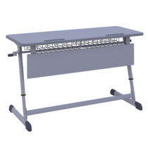 Парта двухместная Nomad V с полиуретановой кромкой регулируемая по высоте  - «globural.ru» - Йошкар-Ола