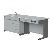 Стол демонстрационный (с раковиной, подводкой и отведением воды, сантехникой, электрическими розетками, автоматами аварийного отключения тока) - «globural.ru» - Йошкар-Ола