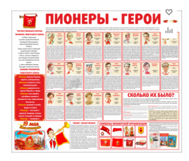 Тематический стенд "Пионеры-герои" - «globural.ru» - Йошкар-Ола